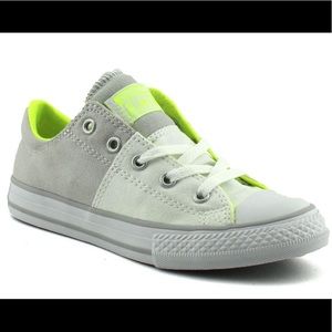 Converse Chuck Taylor All Star Low‎ Top Sneakers Gray White Neon Yellow